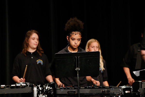 Percussionist performs